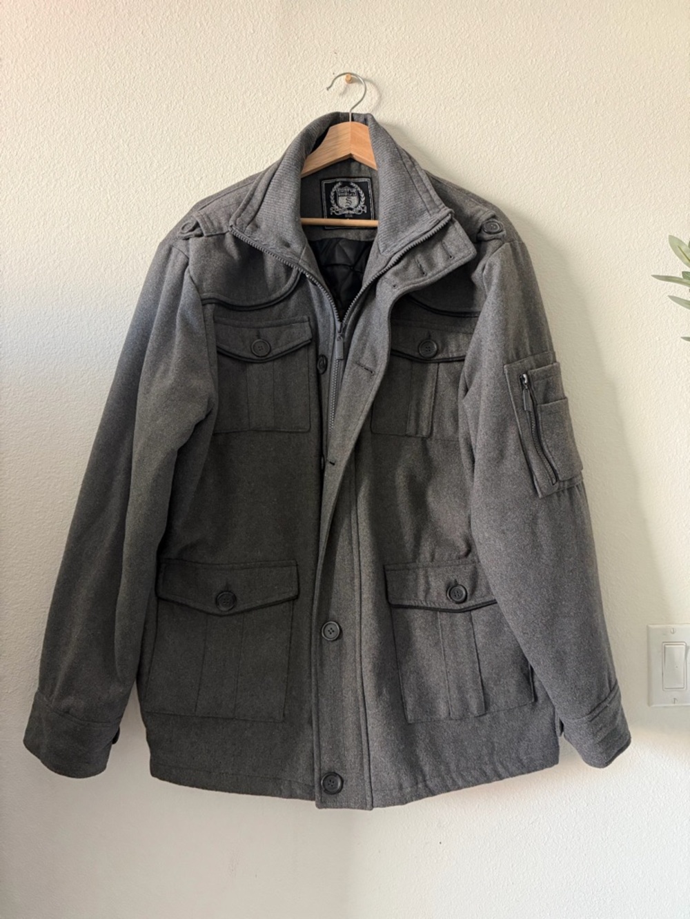 Men's Dark Gray Utility Field Jacket